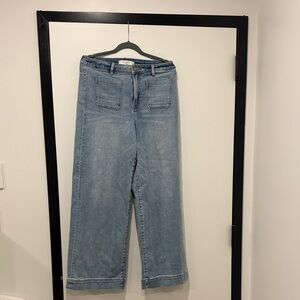 Stylish Blue Wide Leg Women's Jeans